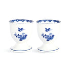&Klevering-Delft Mavisi Desenli 2'li Yumurta Standı Seti-Yumurta Kasesi-1-Milagron.com