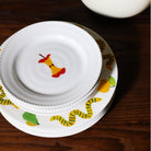 &Klevering-Elma Desenli 4'lü Tabak Seti (Ø 17cm)-Tabak-4-Milagron.com