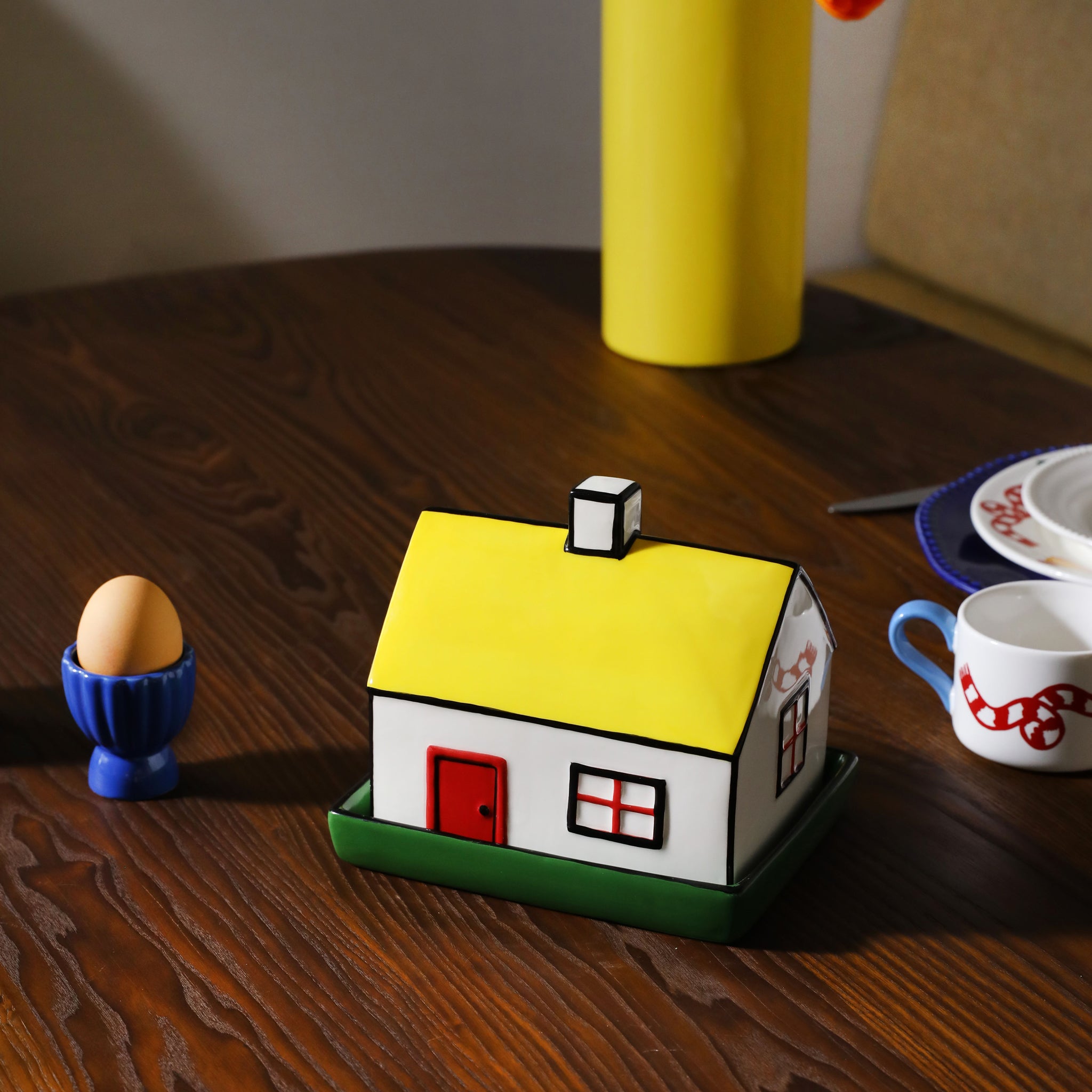 &Klevering-Ev Figürlü Kapaklı Tereyağ Tabağı-Tereyağı Tabağı-2-Milagron.com