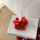 &Klevering-Kırmızı Kurdele Figürlü Mumluk-Mumluk & Şamdan-4-Milagron.com