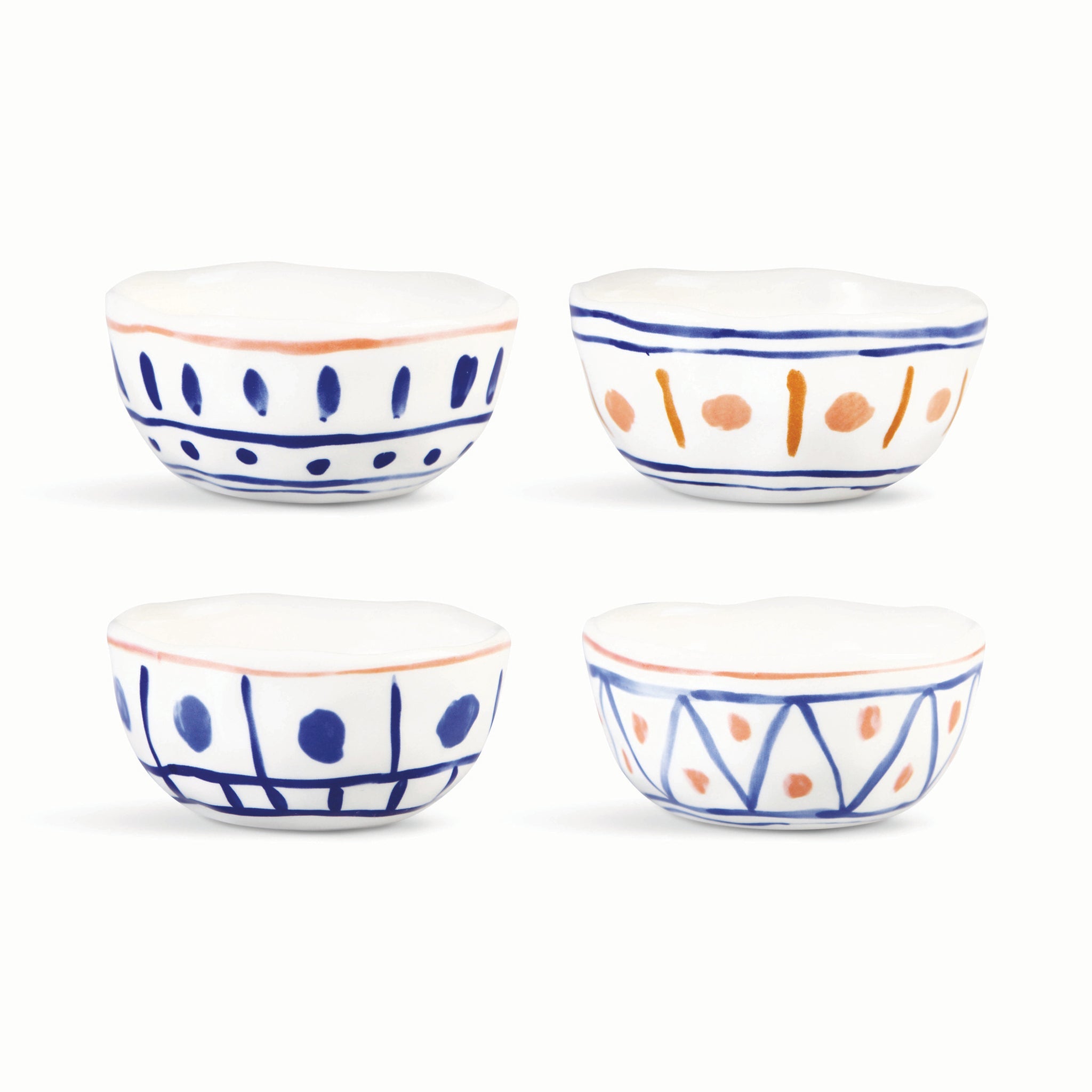 &Klevering-Limon Desenli 4'lü Kase Seti-Kase-1-Milagron.com