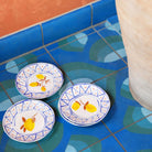 &Klevering-Limon Desenli 4'lü Tabak Seti-Tabak-3-Milagron.com