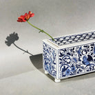 &Klevering-Mavi Desenli çiçek Vazosu-Vazo-2-Milagron.com