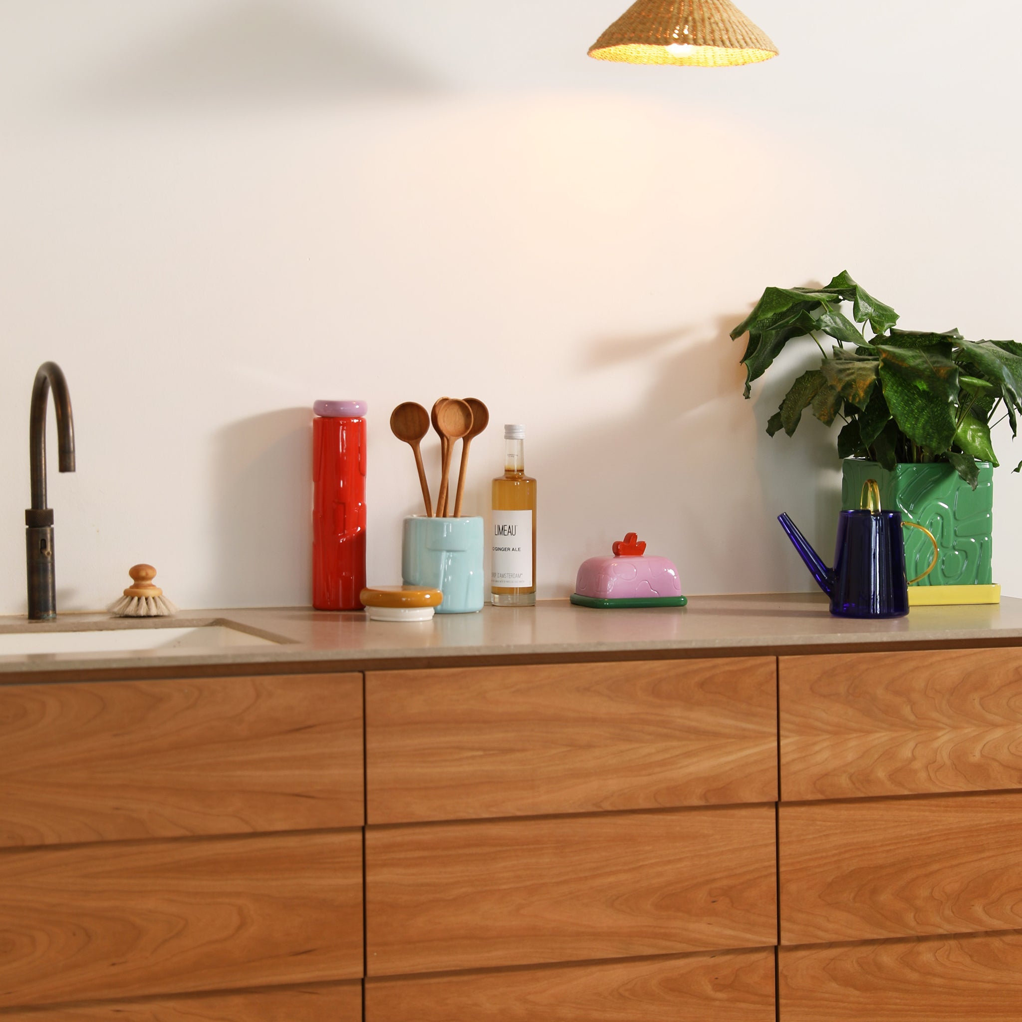 &Klevering-Pembe Desenli Kapaklı Tereyağ Tabağı-Tereyağı Tabağı-3-Milagron.com