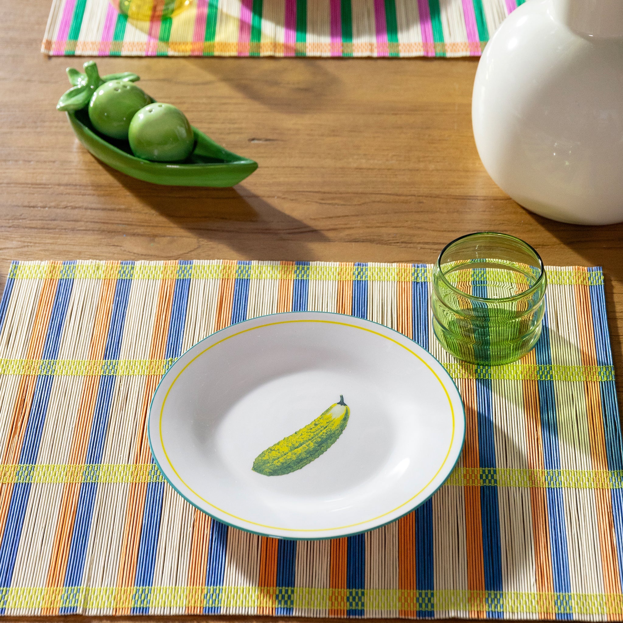 &Klevering-Sebze Desenli 4'lü Tabak Seti (Ø 21cm)-Tabak-3-Milagron.com