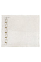 Km Home Collection-2’Li Set Zincir İşlemeli Taş Rengi Amerikan Servis-Sunum Aksesuarları-1-Milagron.com