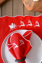 Km Home Collection-2'li Set Kızak İşlemeli Pamuk Peçete-Peçete-3-Milagron.com