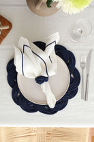 Km Home Collection-2'li Set Lacivert Halatlı Peçetelik-Peçete-2-Milagron.com