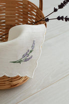 Km Home Collection-2'li Set Lavanta İşlemeli Keten Amerikan Servis-Sunum Aksesuarları-3-Milagron.com