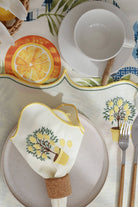 Km Home Collection-2'li Set Limon İşlemeli Pamuk Amerikan Servis-Sunum Aksesuarları-2-Milagron.com