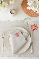 Km Home Collection-2'li Set Mercan İşlemeli Amerikan Servis-Sunum Aksesuarları-1-Milagron.com