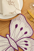 Km Home Collection-2'li Set Mor Kelebek Pamuk Amerikan Servis-Sunum Aksesuarları-2-Milagron.com