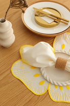 Km Home Collection-2'li Set Sarı Kelebek Pamuk Amerikan Servis-Sunum Aksesuarları-4-Milagron.com