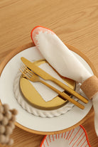 Km Home Collection-2'li Set Turuncu Pikolu Pamuk Peçete-Sunum Aksesuarları-5-Milagron.com