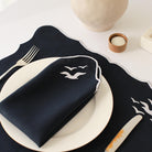 Km Home Collection-Martı Temalı Keten Peçete-2-Milagron.com