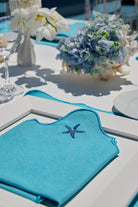 Km Home Collection-Mavi Deniz Yıldızı İşlemeli Peçete-Peçete-5-Milagron.com