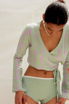 Knitly Studio-Mariana Kruvaze Triko Bluz-Bluz-2-Milagron.com