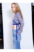 Knitly Studio-Plaid Kruvaze Triko Hırka-Kazak & Triko-3-Milagron.com