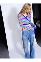 Knitly Studio-Plaid Kruvaze Triko Hırka-Kazak & Triko-5-Milagron.com