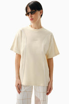 Kntlgy-Bej Baskılı T-Shirt-T-Shirts-2-Milagron.com