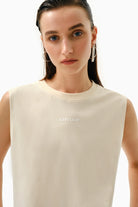 Kntlgy-Bej Sıfır Kol T-Shirt-T-Shirts-2-Milagron.com