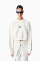 Kntlgy-Beyaz Crop Sweatshirt-Sweatshirts & Hoodies-2-Milagron.com