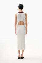 Kntlgy-Beyaz Örme Polo Üst-Top-3-Milagron.com