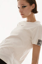 Kntlgy-Beyaz Piliseli T-Shirt-T-Shirts-5-Milagron.com