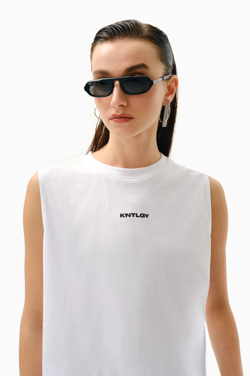 Kntlgy-Beyaz Sıfır Kol T-Shirt-T-Shirts-2-Milagron.com