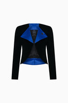 Kntlgy-Kadife Crop Blazer-Ceket-1-Milagron.com
