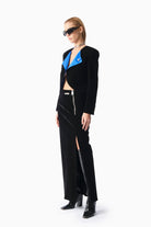 Kntlgy-Kadife Crop Blazer-Ceket-3-Milagron.com