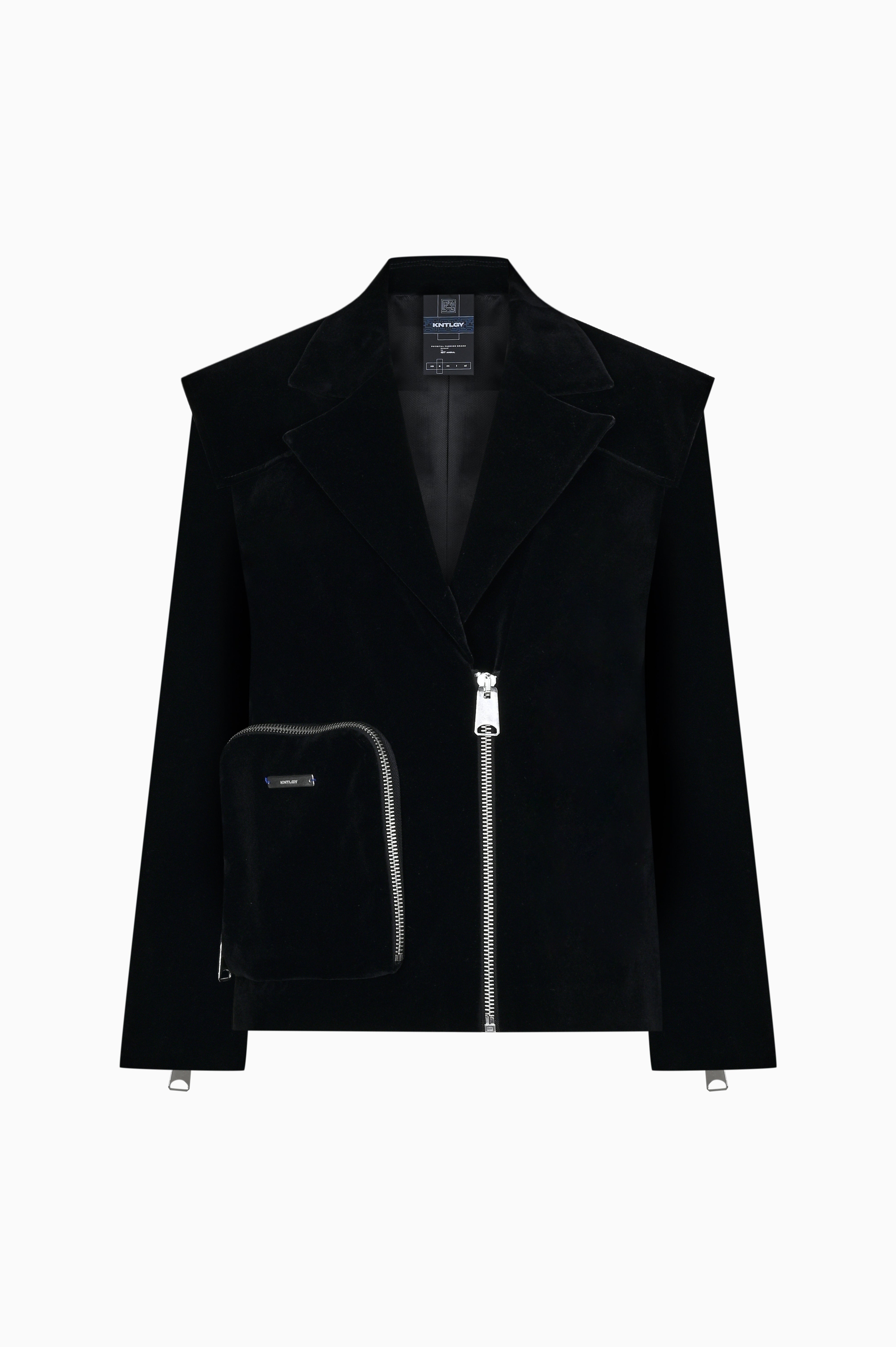 Kntlgy-Kadife Fermuarlı Blazer-Ceket-1-Milagron.com