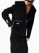 Kntlgy-Kadife Fermuarlı Blazer-Ceket-5-Milagron.com