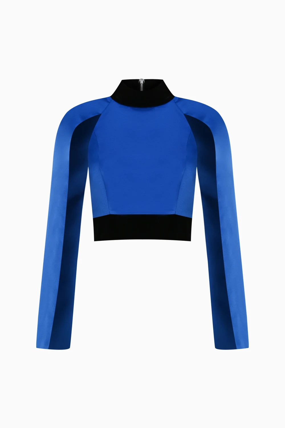 Kntlgy-Mavi Girdap Saten Bluz-Top-1-Milagron.com