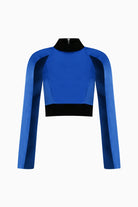 Kntlgy-Mavi Girdap Saten Bluz-Top-1-Milagron.com