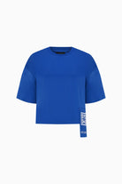 Kntlgy-Mavi Kısa Kollu Crop T-Shirt-T-Shirts-1-Milagron.com