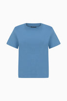 Kntlgy-Mavi Organik Pamuklu T-Shirt-T-Shirts-1-Milagron.com