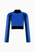 Kntlgy-Opulent Blue Swirl Saten Bluz-Top-1-Milagron.com