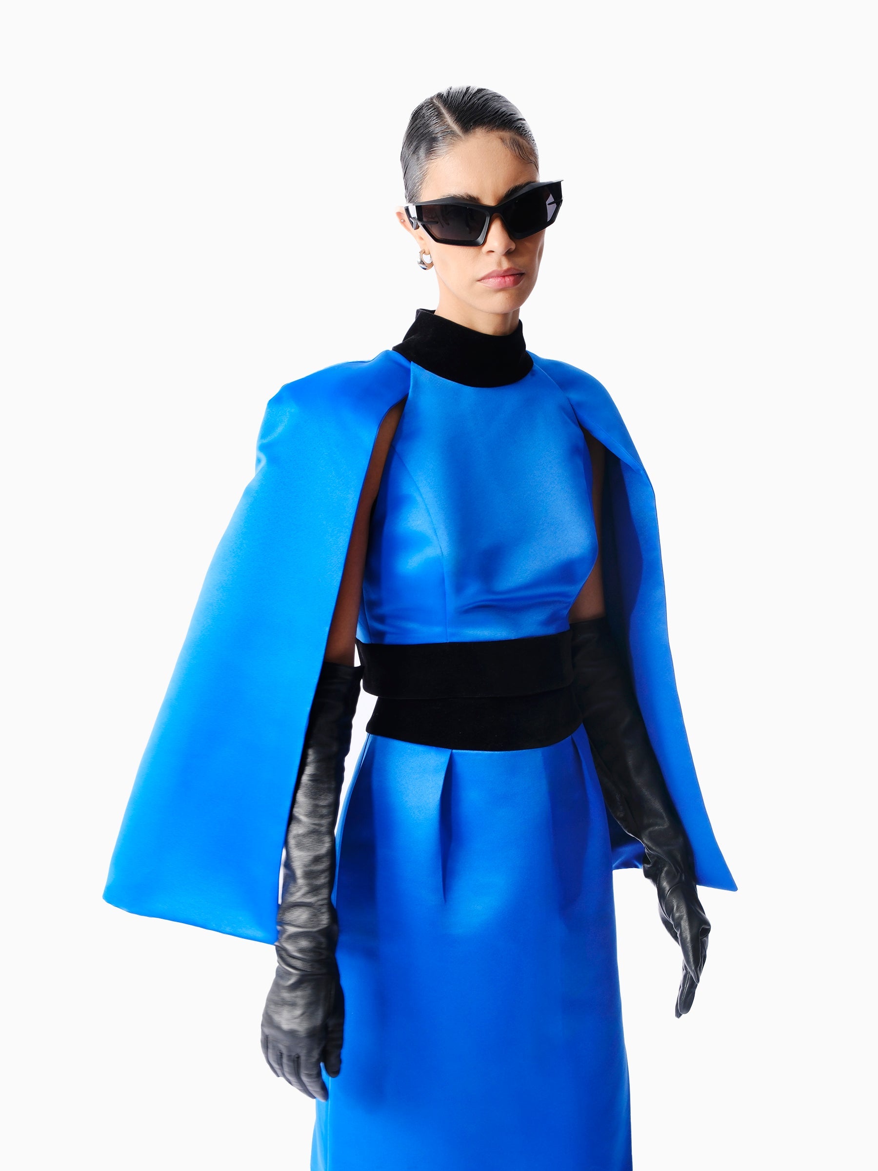 Kntlgy-Opulent Blue Swirl Saten Bluz-Top-3-Milagron.com