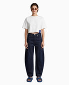 Kntlgy-Oversize Flag Beyaz Crop T Shirt-T-Shirts-2-Milagron.com