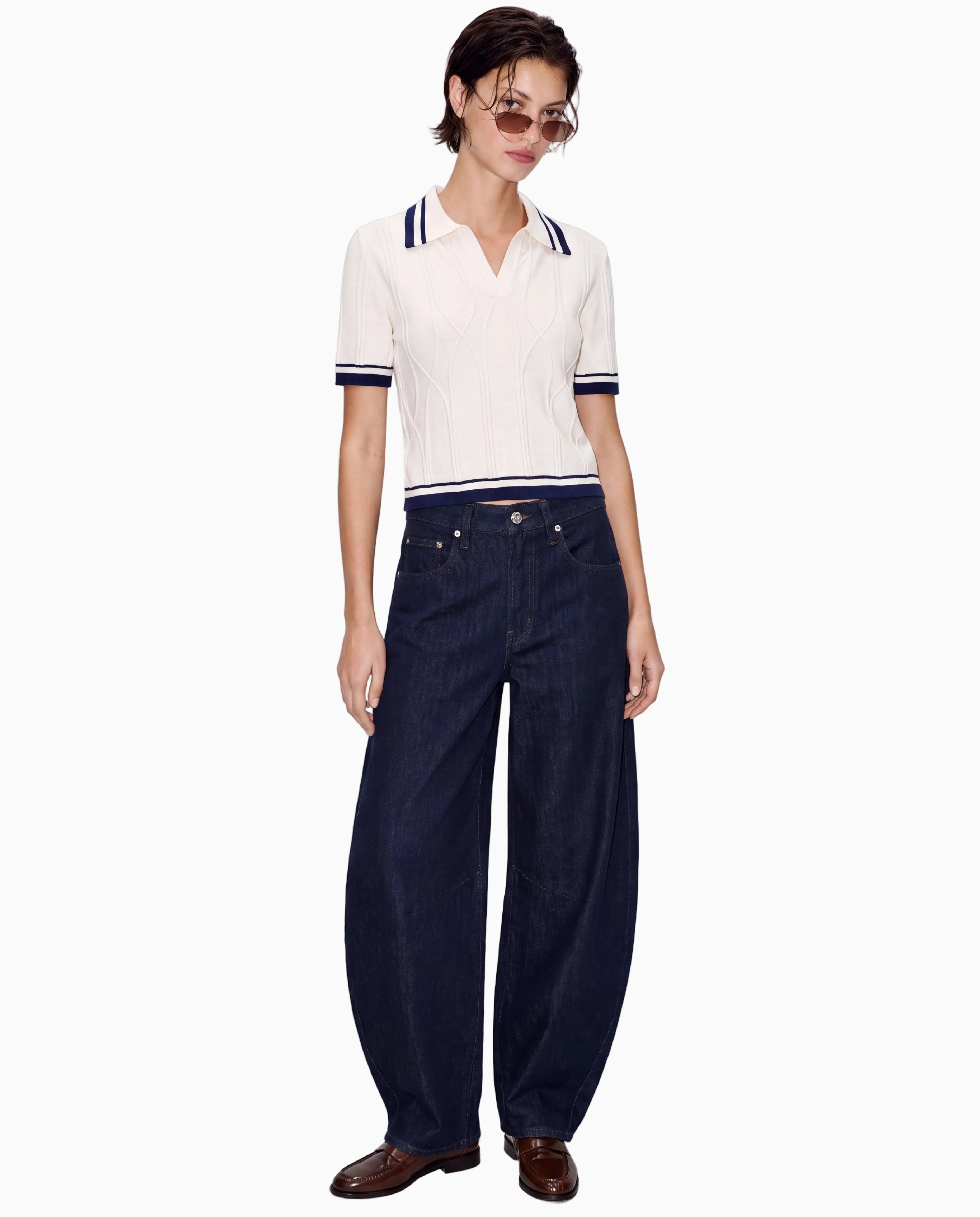 Kntlgy-Oxford Flow Polo Üst-Top-2-Milagron.com