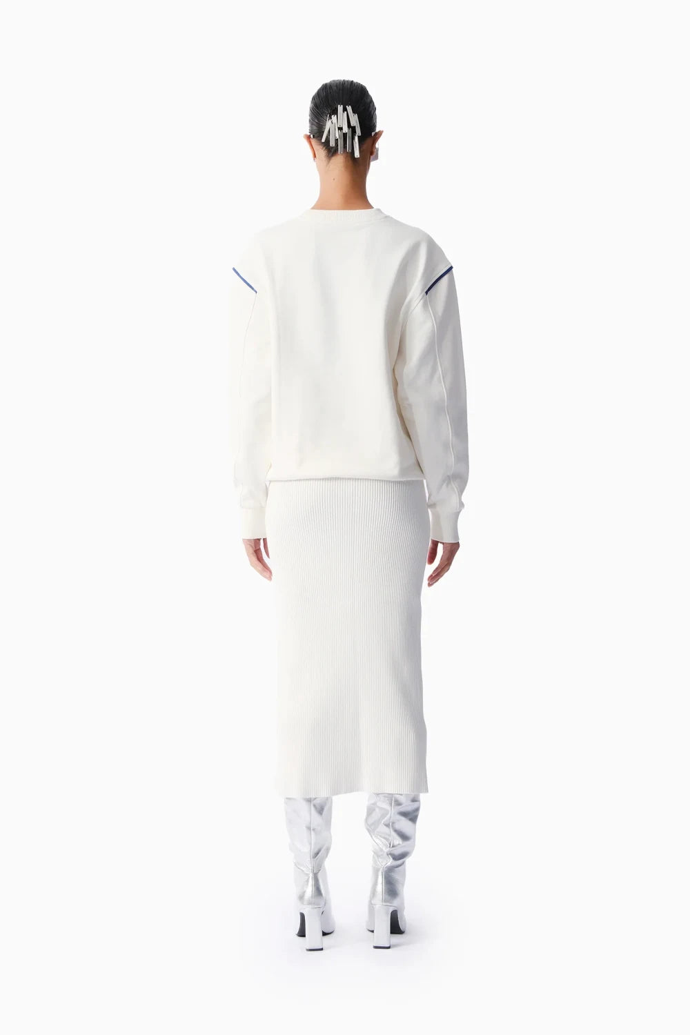 Kntlgy-Saver Unisex Beyaz Sweatshirt-Sweatshirts & Hoodies-3-Milagron.com