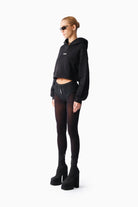 Kntlgy-Siyah Crop Sweatshirt-Sweatshirts & Hoodies-2-Milagron.com
