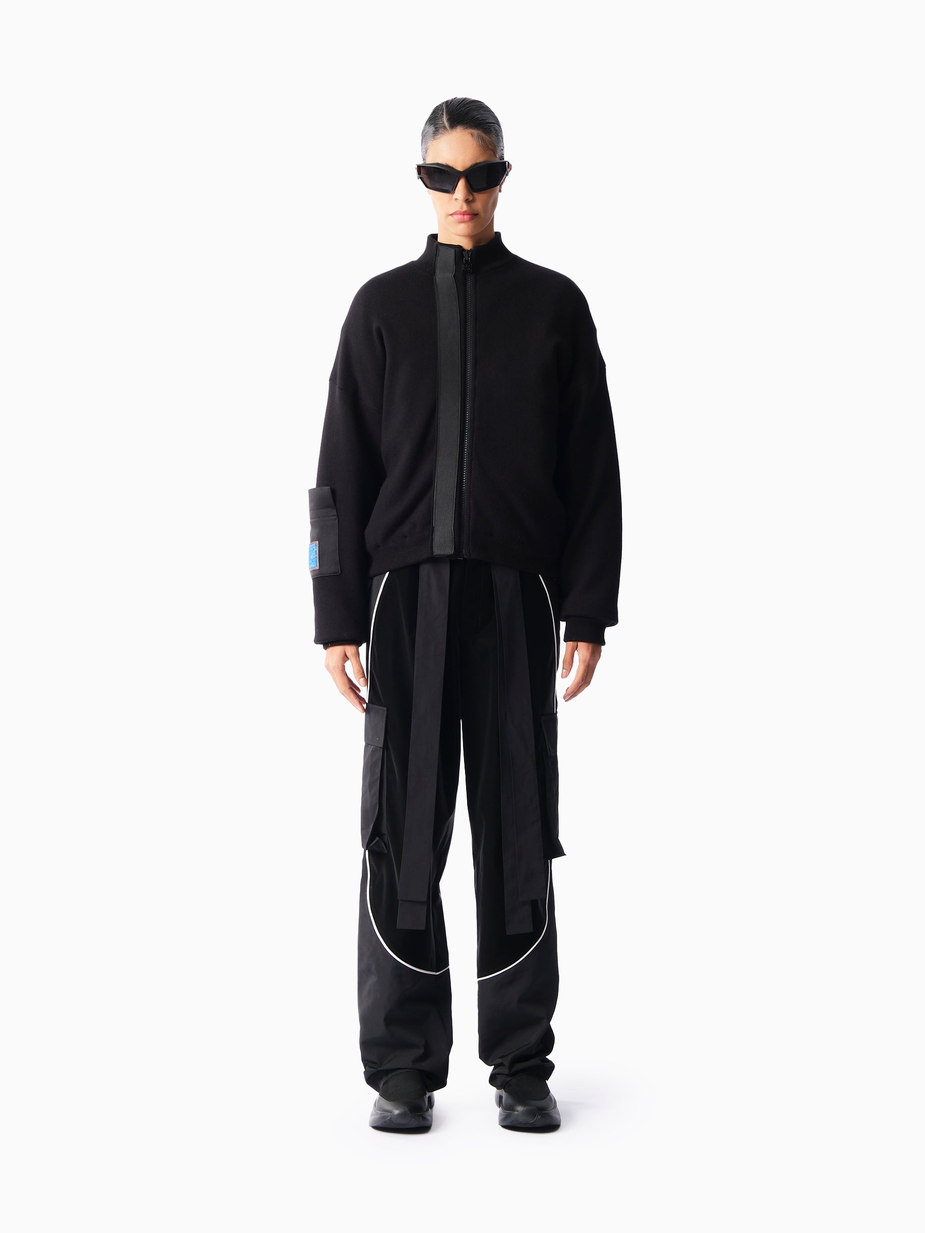 Kntlgy-Siyah Triko Bomber Ceket-Ceket-2-Milagron.com