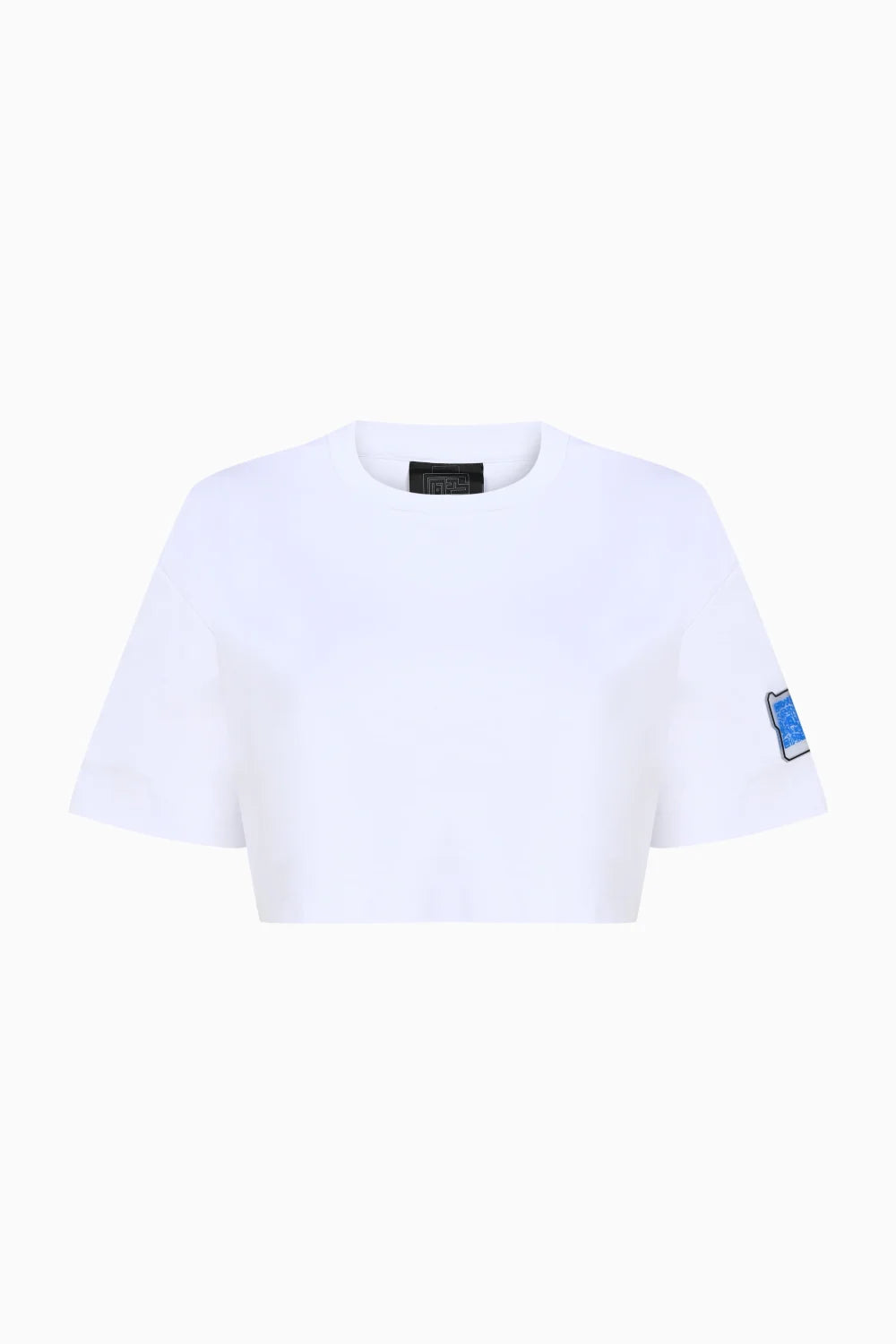 Kntlgy-Slogan Baskılı Beyaz Boxy T-Shirt-T-Shirts-1-Milagron.com