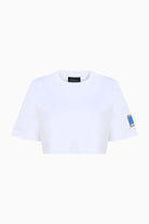 Kntlgy-Slogan Baskılı Beyaz Boxy T-Shirt-T-Shirts-1-Milagron.com