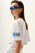 Kntlgy-Slogan Baskılı Beyaz Boxy T-Shirt-T-Shirts-3-Milagron.com