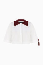 Kntlgy-Triko Yaka Detaylı Poplin Gömlek-Gömlek-1-Milagron.com