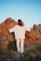 Koi People-%100 Keten Beyaz Pantolon-Keten Pantolon-3-Milagron.com