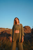 Koi People-%100 Keten Oversize Kimono-Kimono-2-Milagron.com